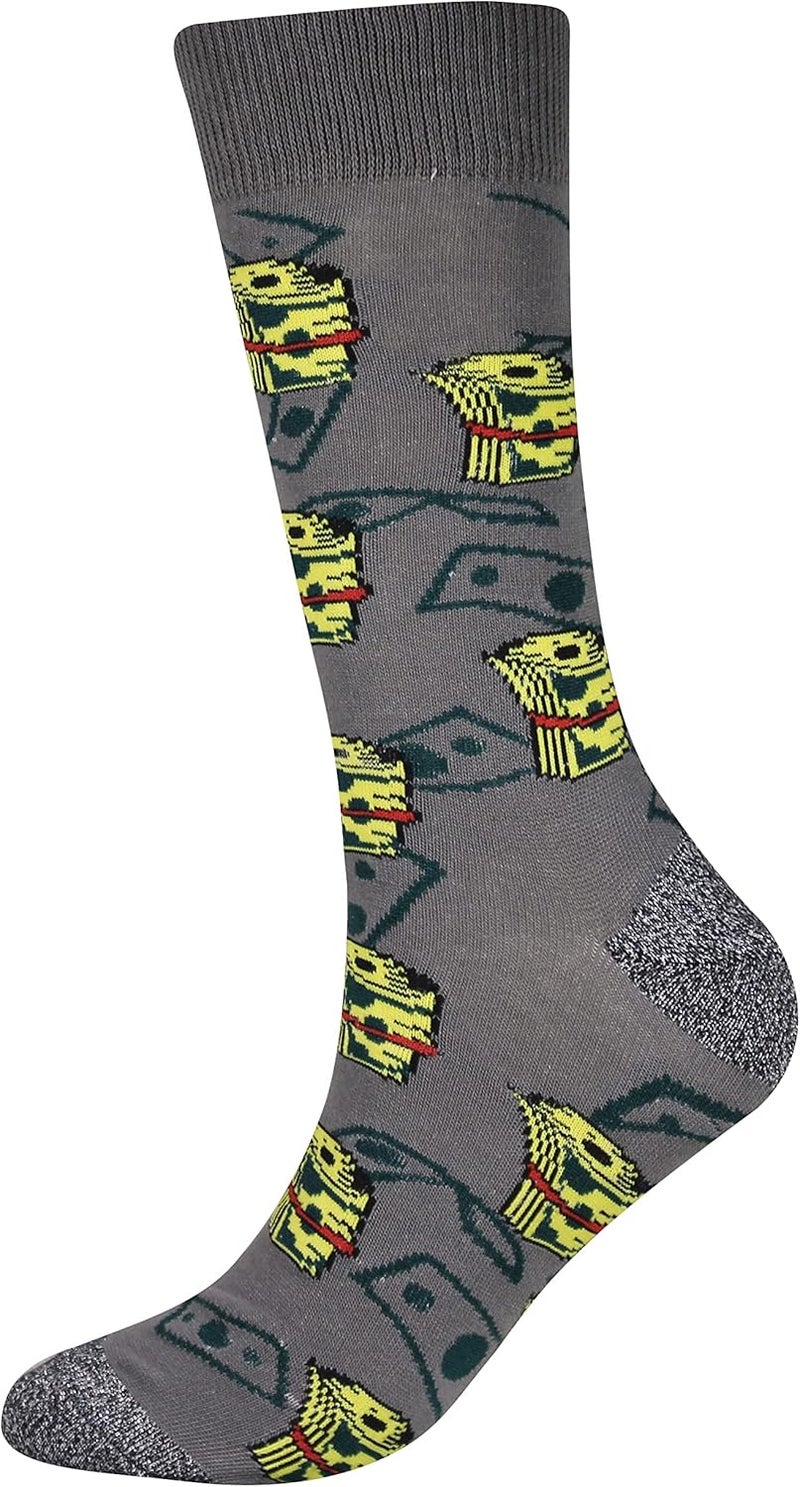 Cansok Men's 2/4 Packs Fun Crazy Novelty Dress Crew Socks - Image 3